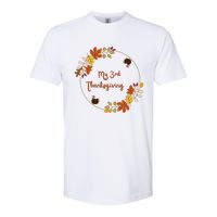 My 3rd Thanksgiving. Thanksgiving Onepiece . Baby Thanksgiving . Turkey Day . Th Softstyle CVC T-Shirt