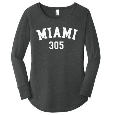 Miami 305 USA American College Font Women's Perfect Tri Tunic Long Sleeve Shirt