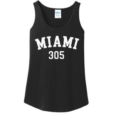 Miami 305 USA American College Font Ladies Essential Tank