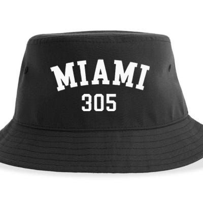 Miami 305 USA American College Font Sustainable Bucket Hat