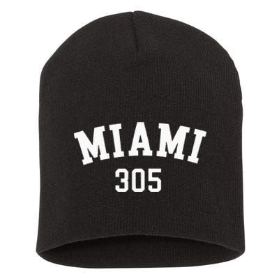 Miami 305 USA American College Font Short Acrylic Beanie