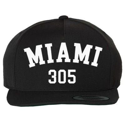 Miami 305 USA American College Font Wool Snapback Cap