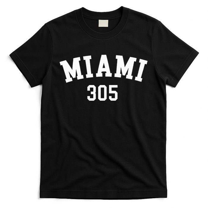 Miami 305 Usa American College Font T-Shirt