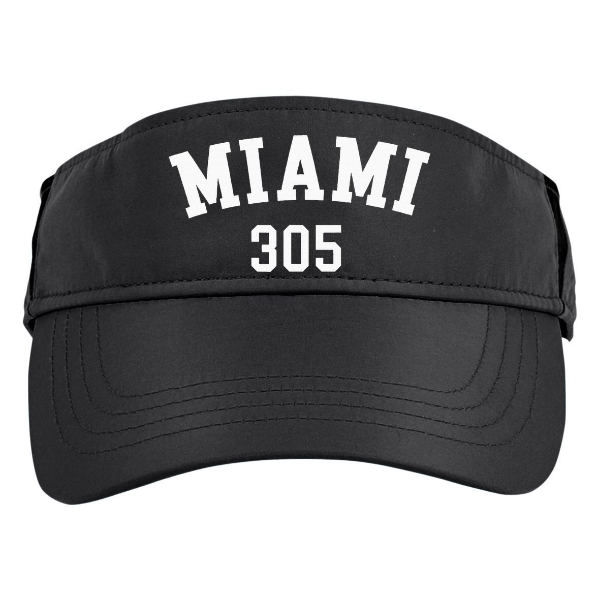 Miami 305 Usa American College Font Adult Drive Performance Visor
