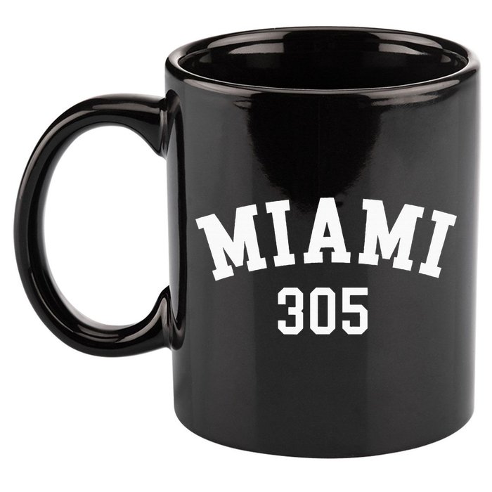 Miami 305 Usa American College Font 11oz C Handle Ceramic Mug