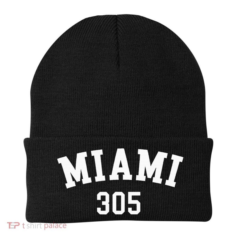Miami 305 Usa American College Font Beanie