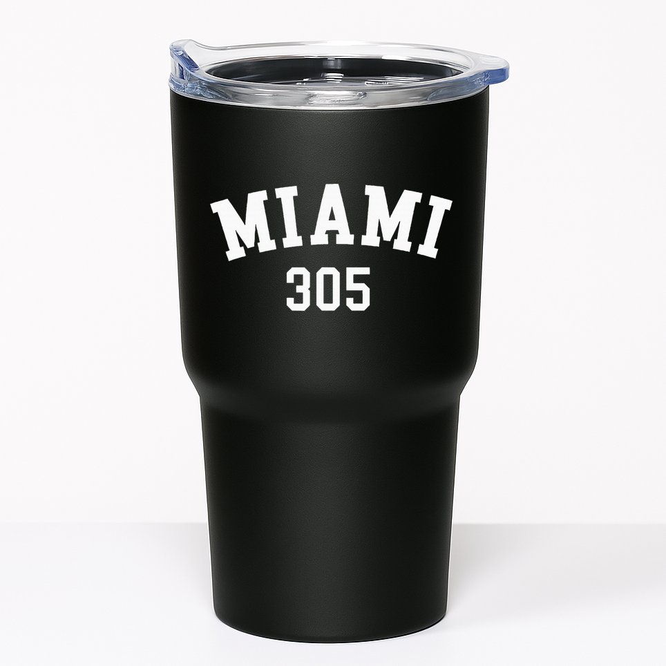Miami 305 Usa American College Font Tumbler