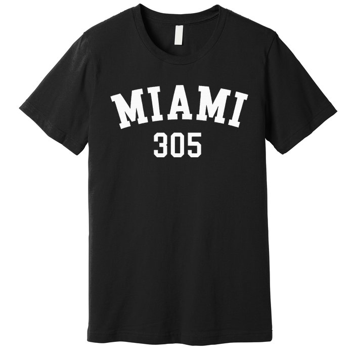 Miami 305 Usa American College Font Premium T-Shirt