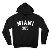 Miami 305 Usa American College Font Tall Hoodie