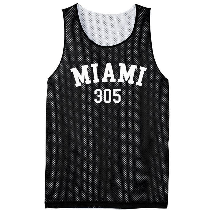 Miami 305 Usa American College Font Mesh Reversible Basketball Jersey Tank