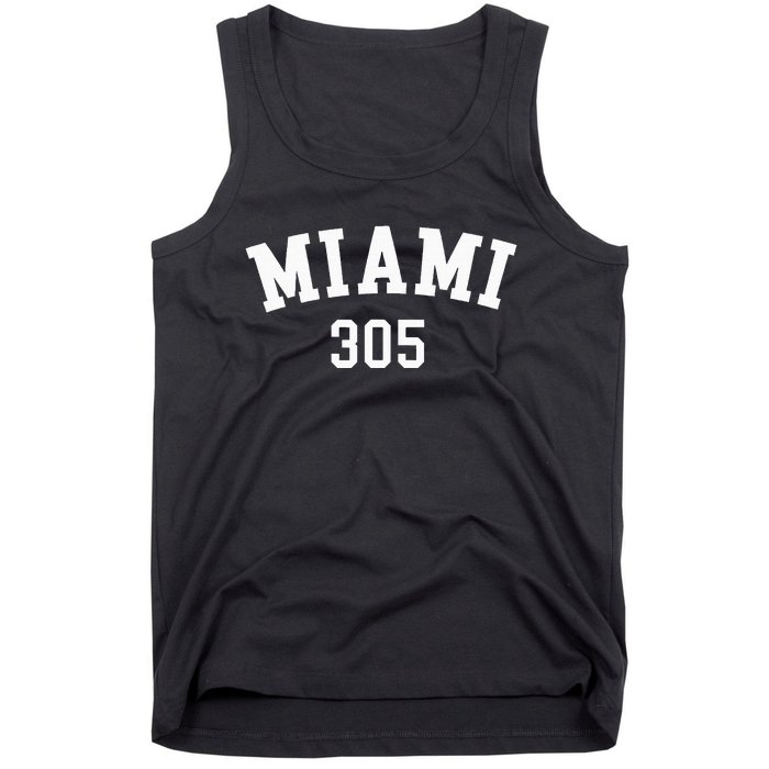 Miami 305 Usa American College Font Tank Top