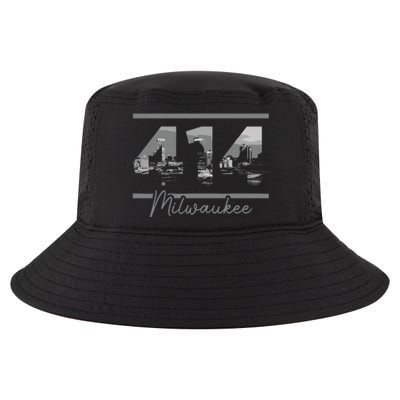 Milwaukee 414 Area Code Skyline Wisconsin Vintage Cool Comfort Performance Bucket Hat