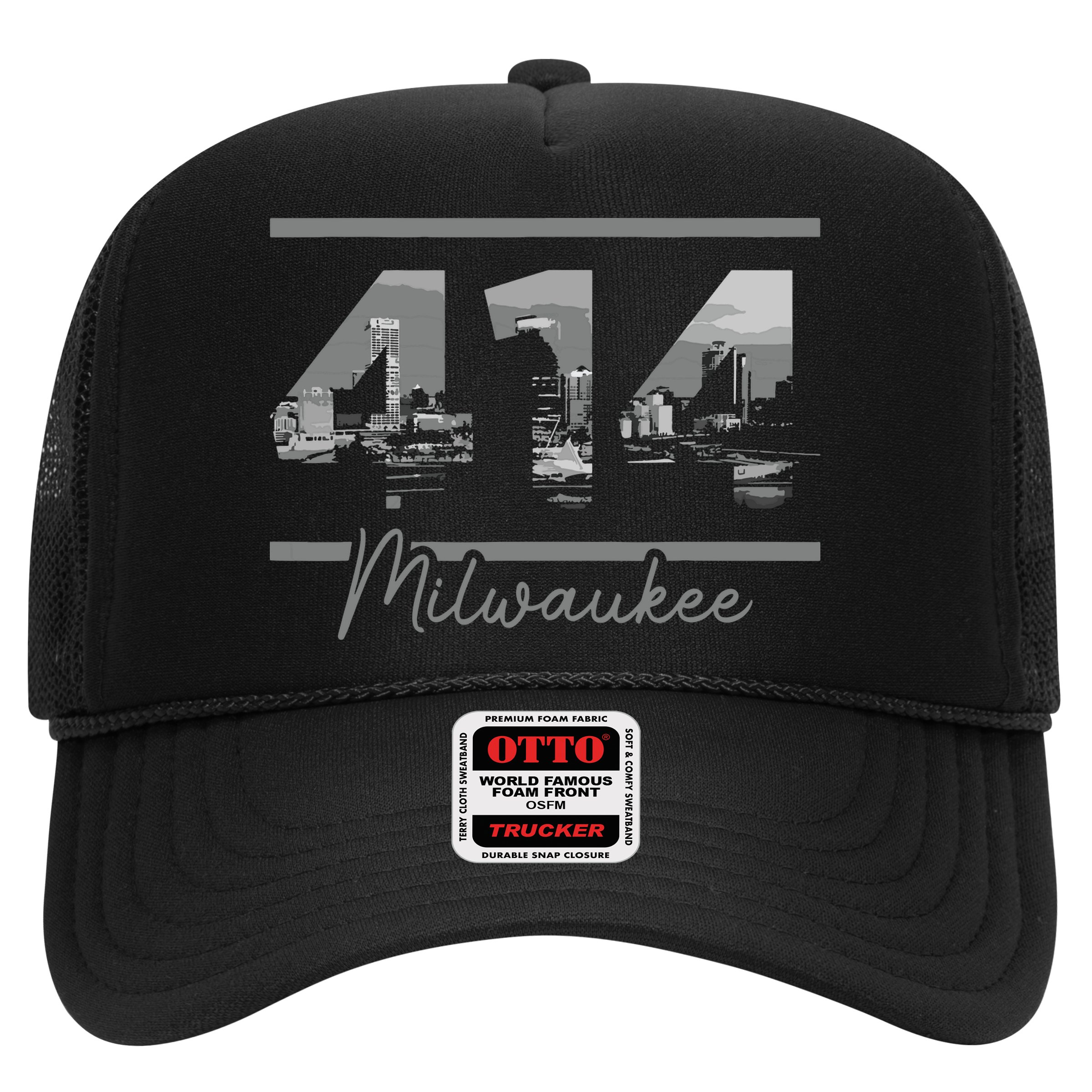 Milwaukee 414 Area Code Skyline Wisconsin Vintage Hat