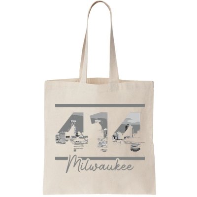 Milwaukee 414 Area Code Skyline Wisconsin Vintage Bag