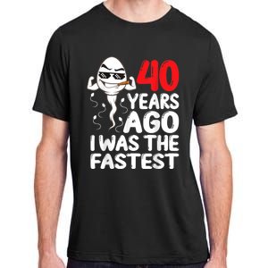 m.e.ns 40th Birthday Gag dress 40 Years Ago I Was The Fastest Funny Adult ChromaSoft Performance T-Shirt