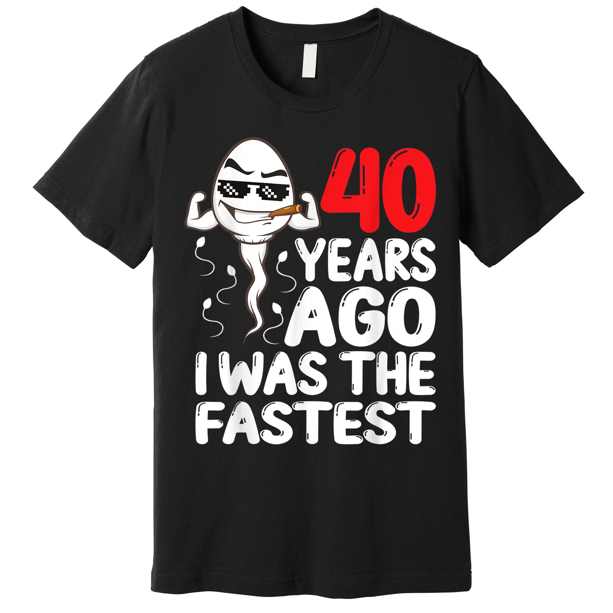 m.e.ns 40th Birthday Gag dress 40 Years Ago I Was The Fastest Funny Premium T-Shirt