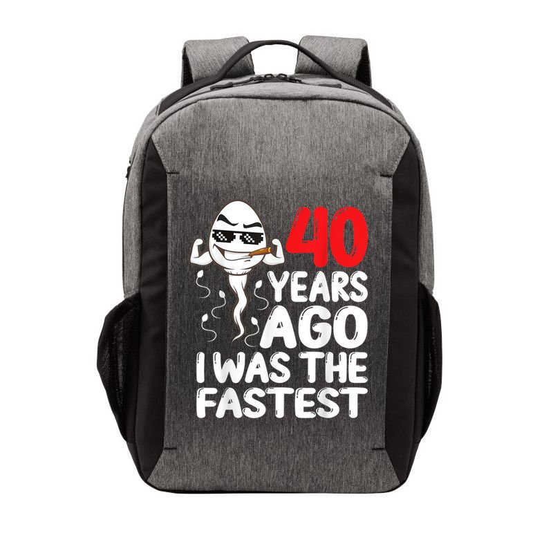 m.e.ns 40th Birthday Gag dress 40 Years Ago I Was The Fastest Funny Vector Backpack