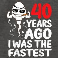 m.e.ns 40th Birthday Gag dress 40 Years Ago I Was The Fastest Funny Vector Backpack