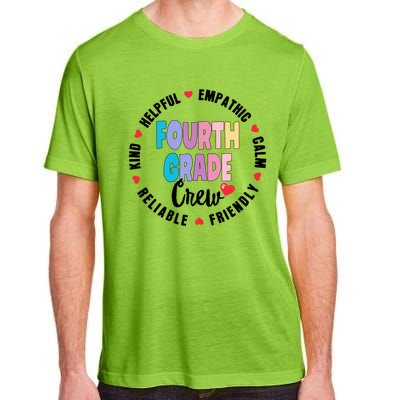 Matching 4Th Fourth Grade Crew Teacher Squad Back To School Gift Adult ChromaSoft Performance T-Shirt