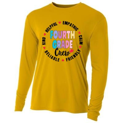 Matching 4Th Fourth Grade Crew Teacher Squad Back To School Gift Cooling Performance Long Sleeve Crew