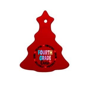 Matching 4Th Fourth Grade Crew Teacher Squad Back To School Gift Ceramic Tree Ornament