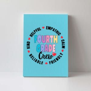 Matching 4Th Fourth Grade Crew Teacher Squad Back To School Gift Canvas