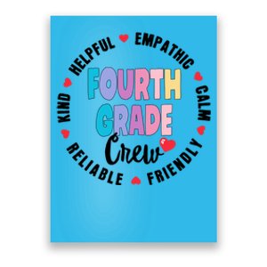 Matching 4Th Fourth Grade Crew Teacher Squad Back To School Gift Poster