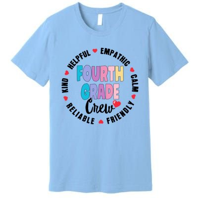 Matching 4Th Fourth Grade Crew Teacher Squad Back To School Gift Premium T-Shirt