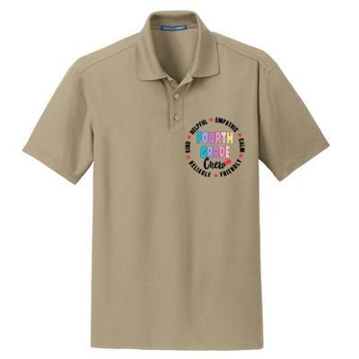 Matching 4Th Fourth Grade Crew Teacher Squad Back To School Gift Dry Zone Grid Polo