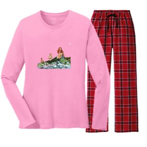 Mermaids # 4 Women's Long Sleeve Flannel Pajama Set 