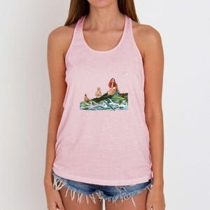 Mermaids # 4 Women's Knotted Racerback Tank