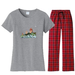 Mermaids # 4 Women's Flannel Pajama Set