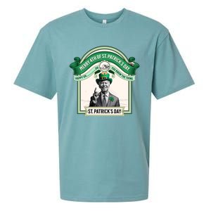 Merry 4th Of St PatrickS Day Joe Biden Leprechaun Hat Gift Sueded Cloud Jersey T-Shirt