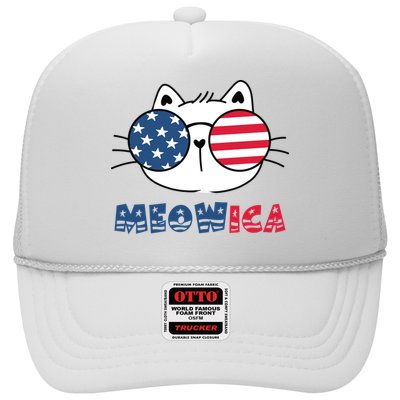 Meowica Cat 4th Of July Memorial Day Gift Trucker Hat