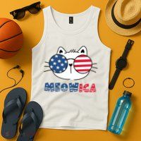 Meowica Cat 4th Of July Memorial Day Gift Tank Top