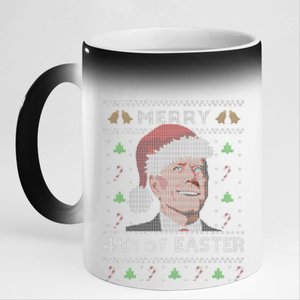 Merry 4th Of Easter Funny Biden Confusion Ugly Christmas 11oz Black Color Changing Mug