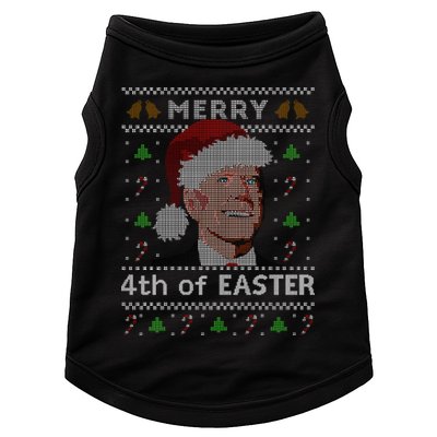 Merry 4th Of Easter Funny Biden Confusion Ugly Christmas Doggie Tank
