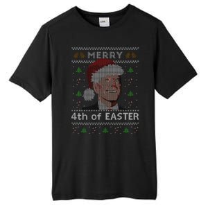 Merry 4th Of Easter Funny Biden Confusion Ugly Christmas Tall Fusion ChromaSoft Performance T-Shirt