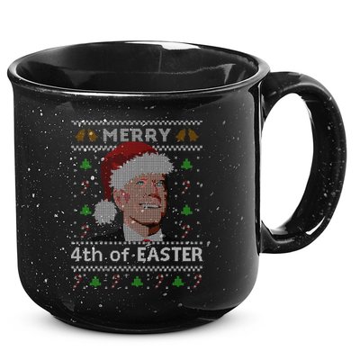 Merry 4th Of Easter Funny Biden Confusion Ugly Christmas 15oz Campfire Ceramic Mug