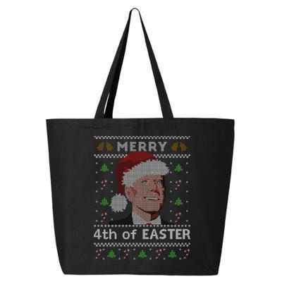 Merry 4th Of Easter Funny Biden Confusion Ugly Christmas 25L Jumbo Tote