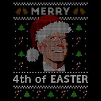 Merry 4th Of Easter Funny Biden Confusion Ugly Christmas Toddler T-Shirt