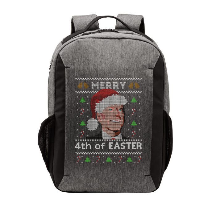 Merry 4th Of Easter Funny Biden Confusion Ugly Christmas Vector Backpack