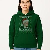 Merry 4th Of Easter Funny Biden Confusion Ugly Christmas Hoodie