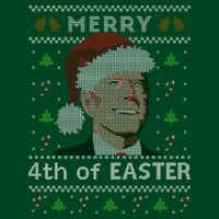 Merry 4th Of Easter Funny Biden Confusion Ugly Christmas Hoodie