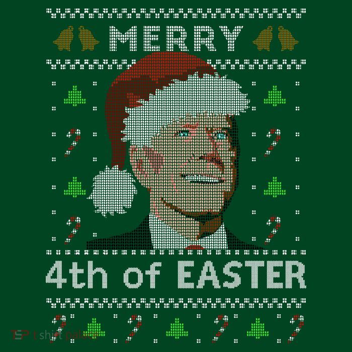 Merry 4th Of Easter Funny Biden Confusion Ugly Christmas Hoodie