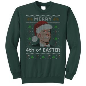 Merry 4th Of Easter Funny Biden Confusion Ugly Christmas Sweatshirt