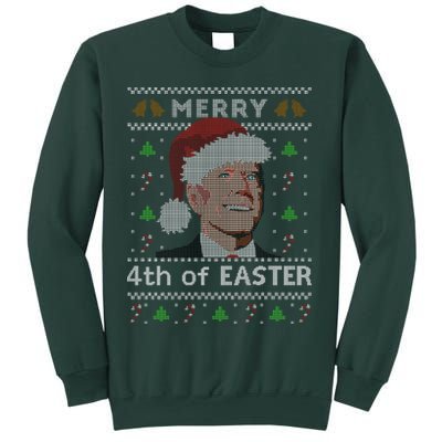 Merry 4th Of Easter Funny Biden Confusion Ugly Christmas Sweatshirt