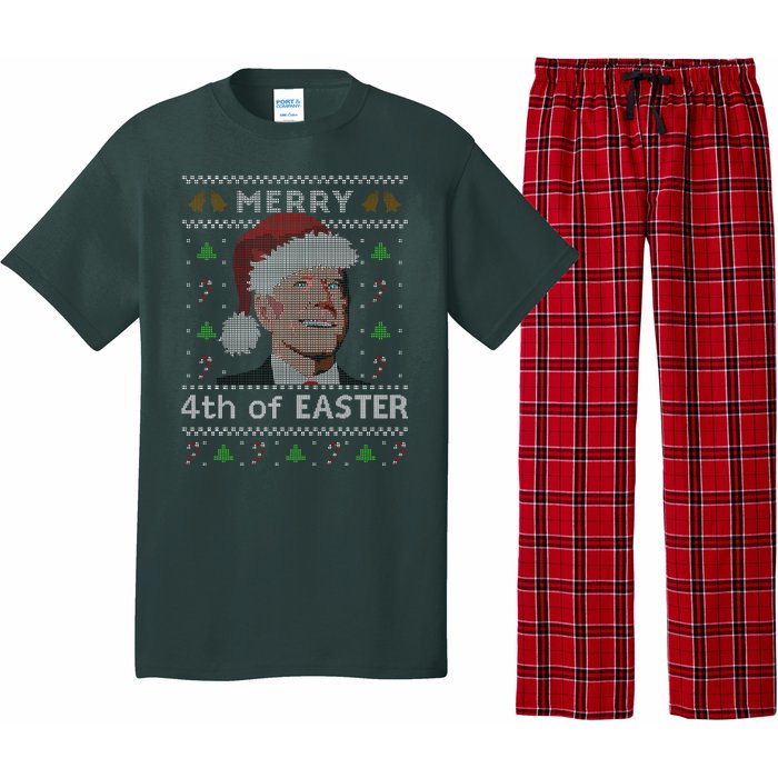 Merry 4th Of Easter Funny Biden Confusion Ugly Christmas Pajama Set