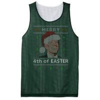 Merry 4th Of Easter Funny Biden Confusion Ugly Christmas Mesh Reversible Basketball Jersey Tank