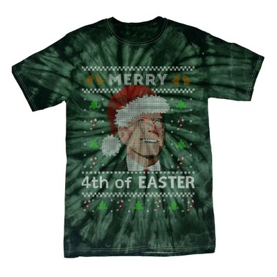 Merry 4th Of Easter Funny Biden Confusion Ugly Christmas Tie-Dye T-Shirt